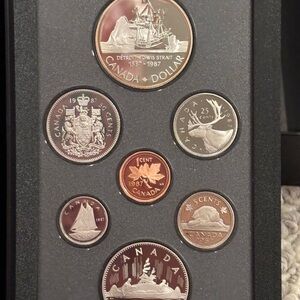 Vintage 1987 Canadian Coin Collection Proof Set Royal Canadian Mint